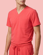 Men's One-Pocket V-neck Scrub Top - Scrubloop