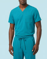 Men's One-Pocket V-neck Scrub Top - Scrubloop