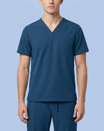 Men's One-Pocket V-neck Scrub Top - Scrubloop