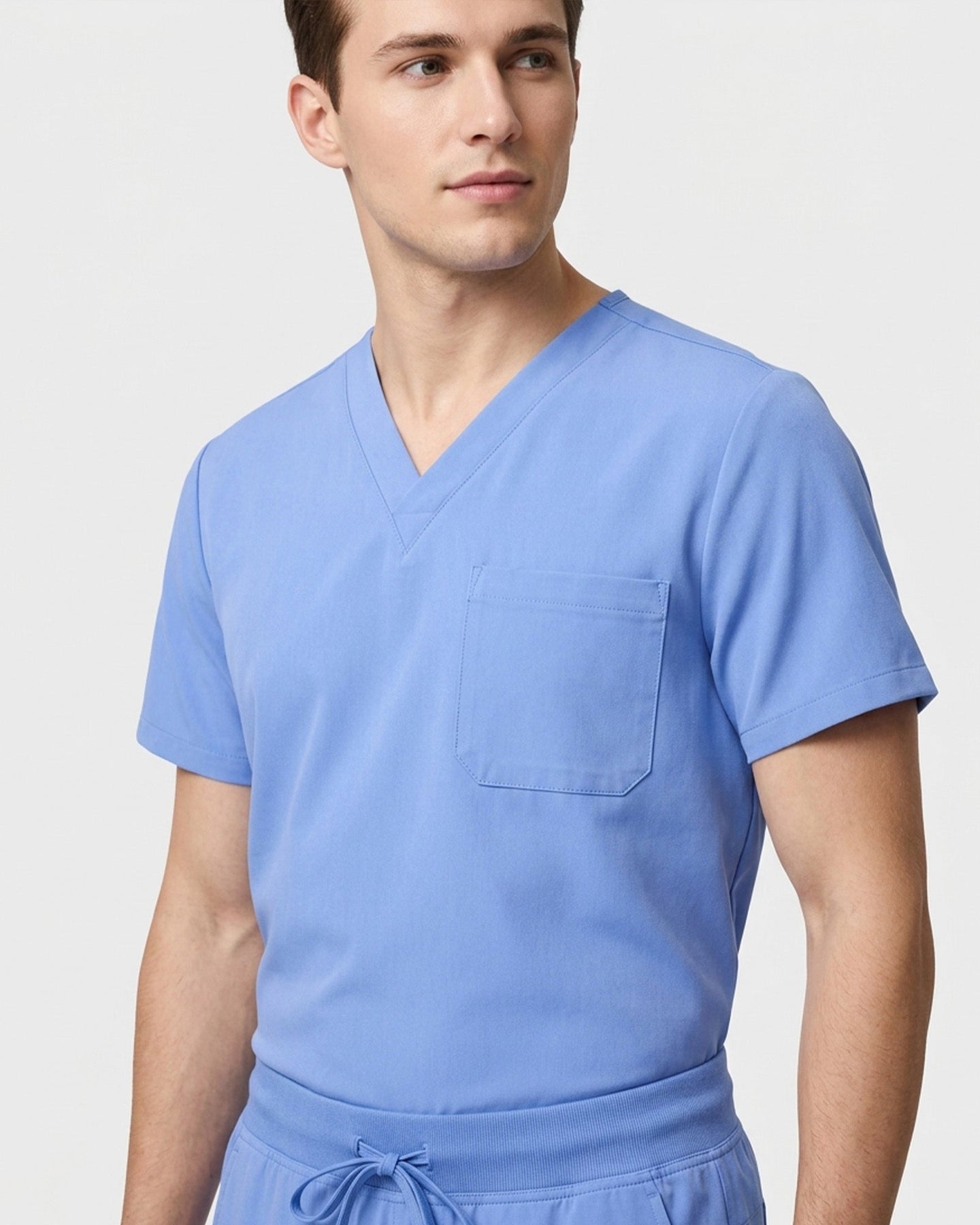 Men's One-Pocket V-neck Scrub Top - Scrubloop