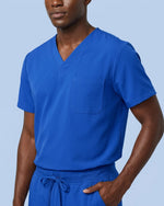 Men's One-Pocket V-neck Scrub Top - Scrubloop
