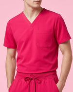 Men's One-Pocket V-neck Scrub Top - Scrubloop
