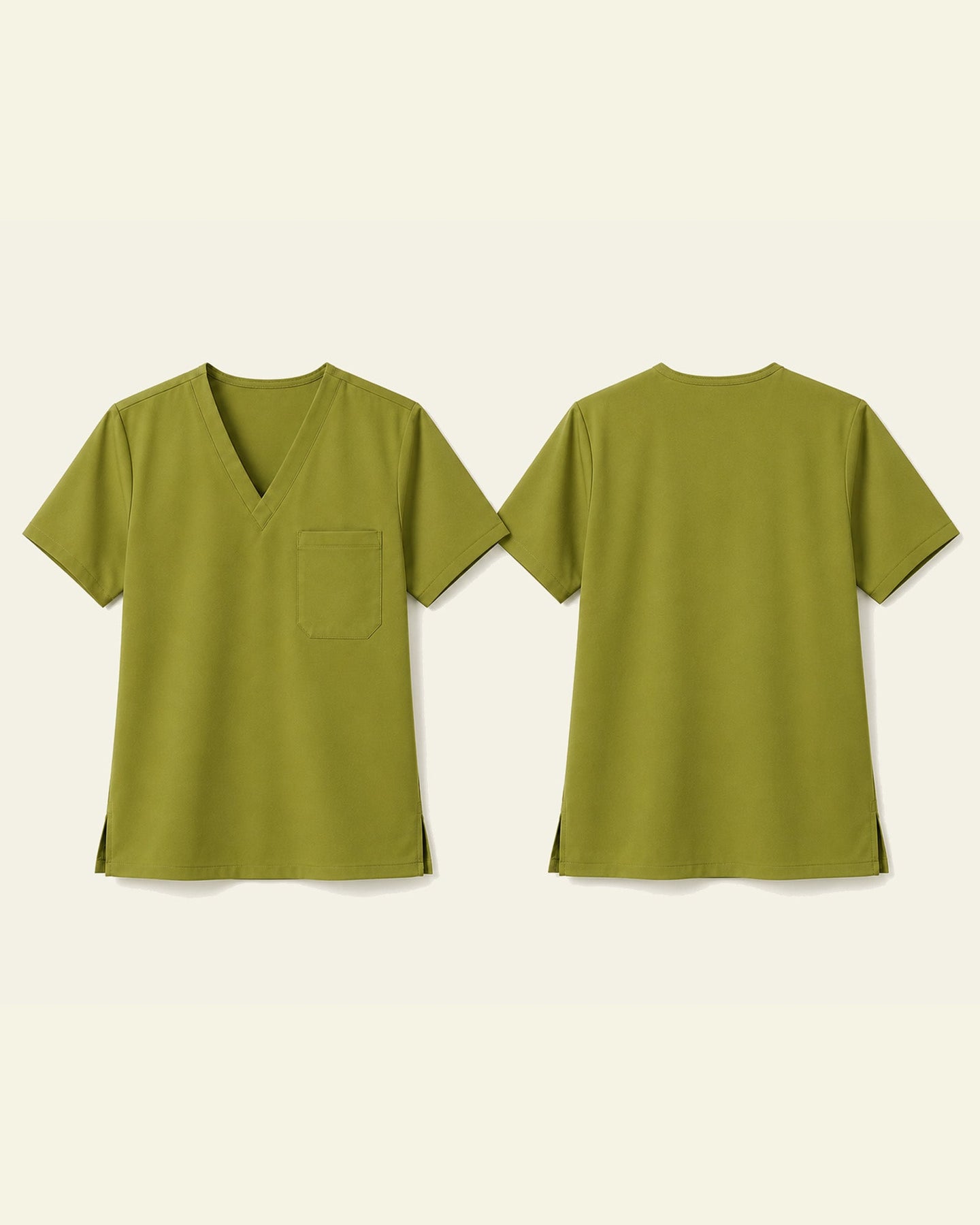 Men's One-Pocket V-neck Scrub Top Avocado - Scrubloop