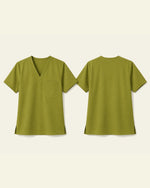 Men's One-Pocket V-neck Scrub Top Avocado - Scrubloop