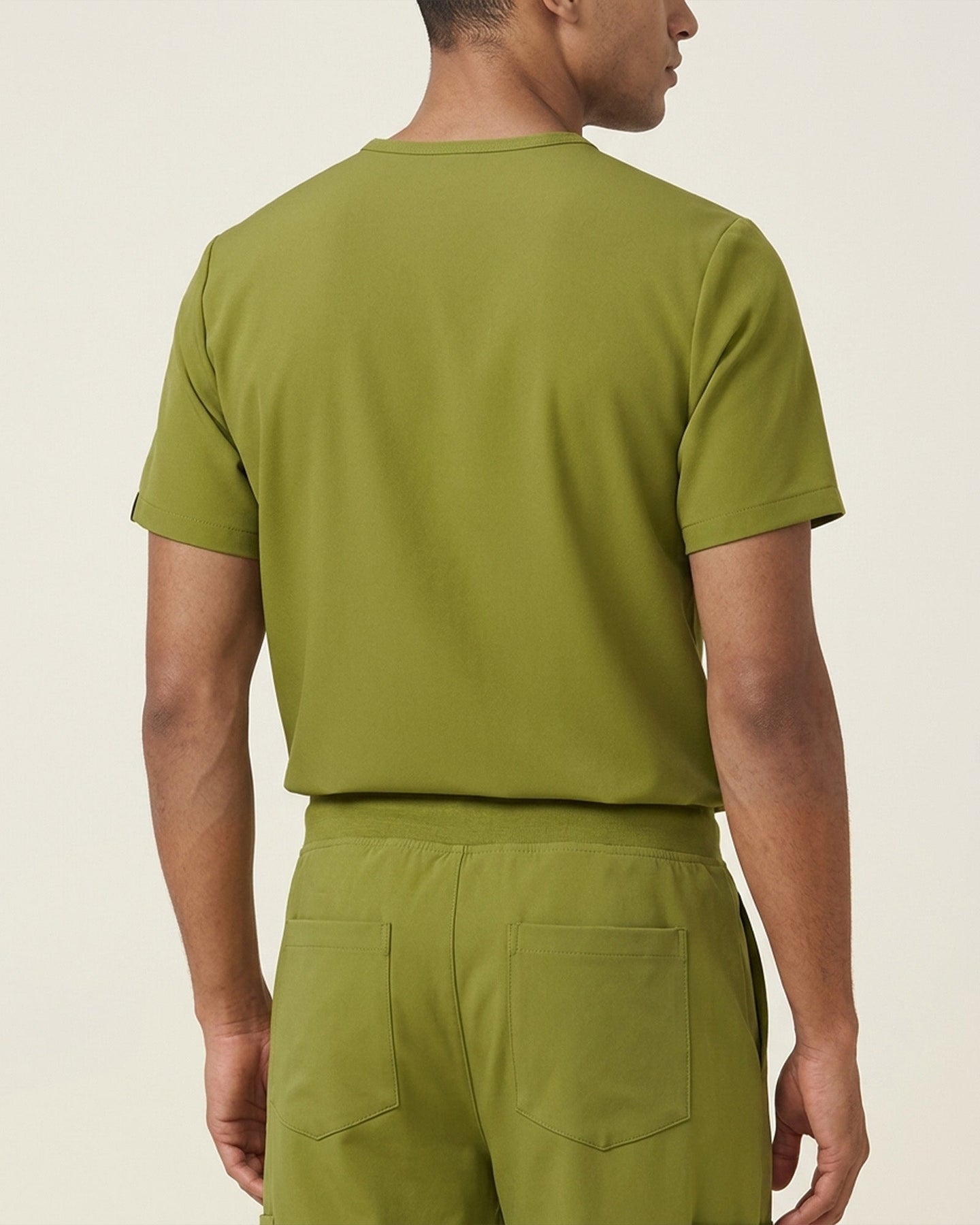Men's One-Pocket V-neck Scrub Top Avocado - Scrubloop
