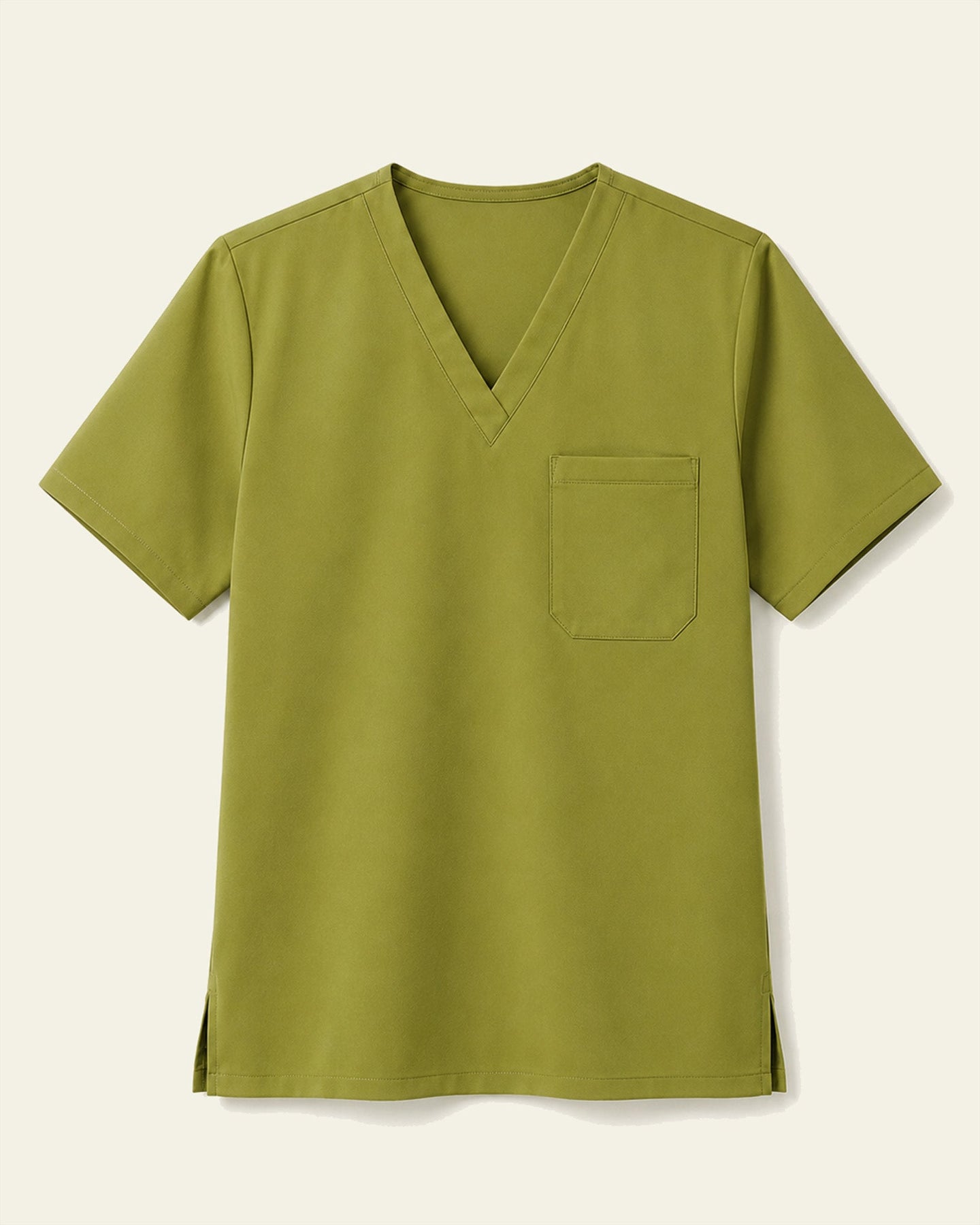 Men's One-Pocket V-neck Scrub Top Avocado - Scrubloop