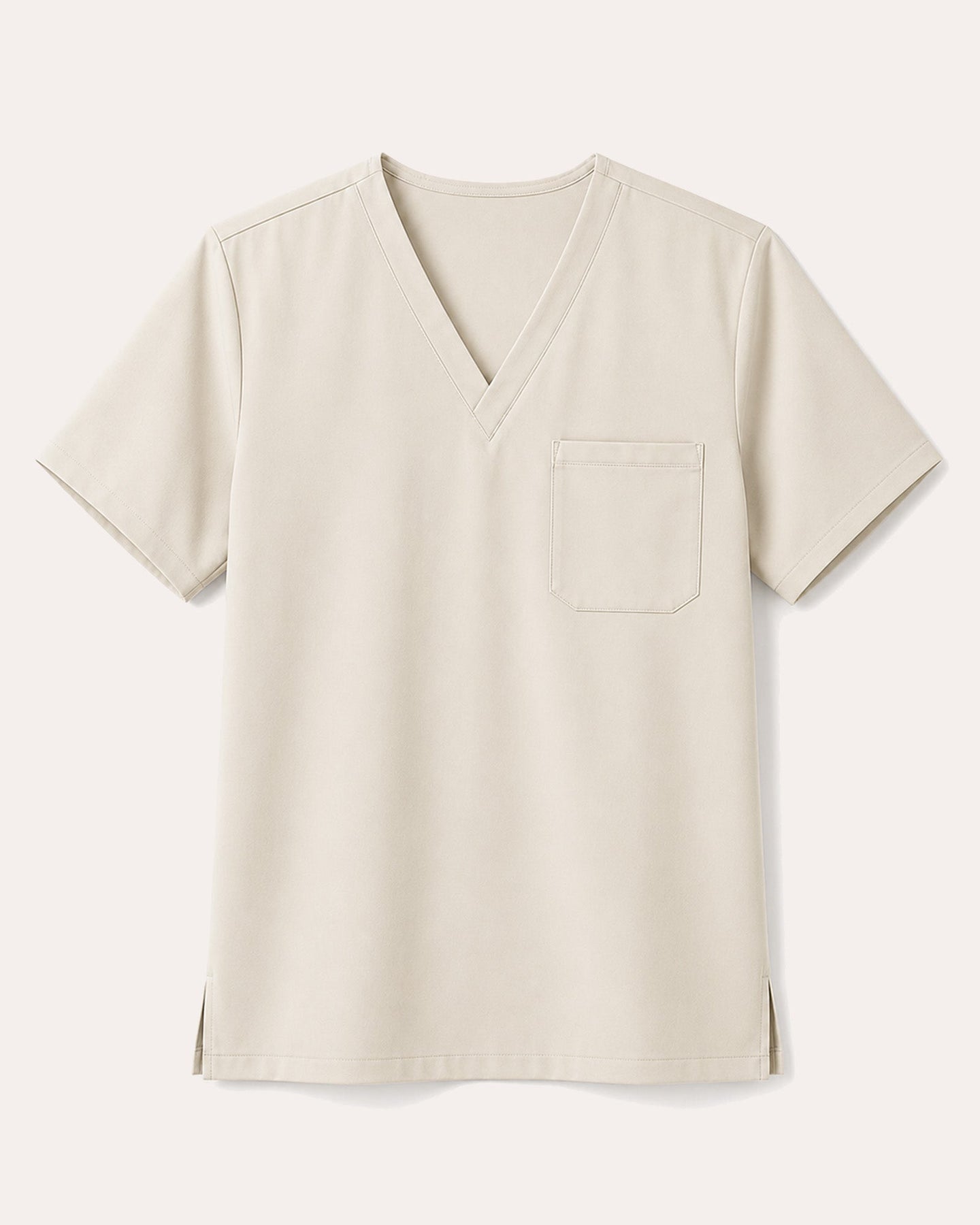 Men's One-Pocket V-neck Scrub Top Birch - Scrubloop