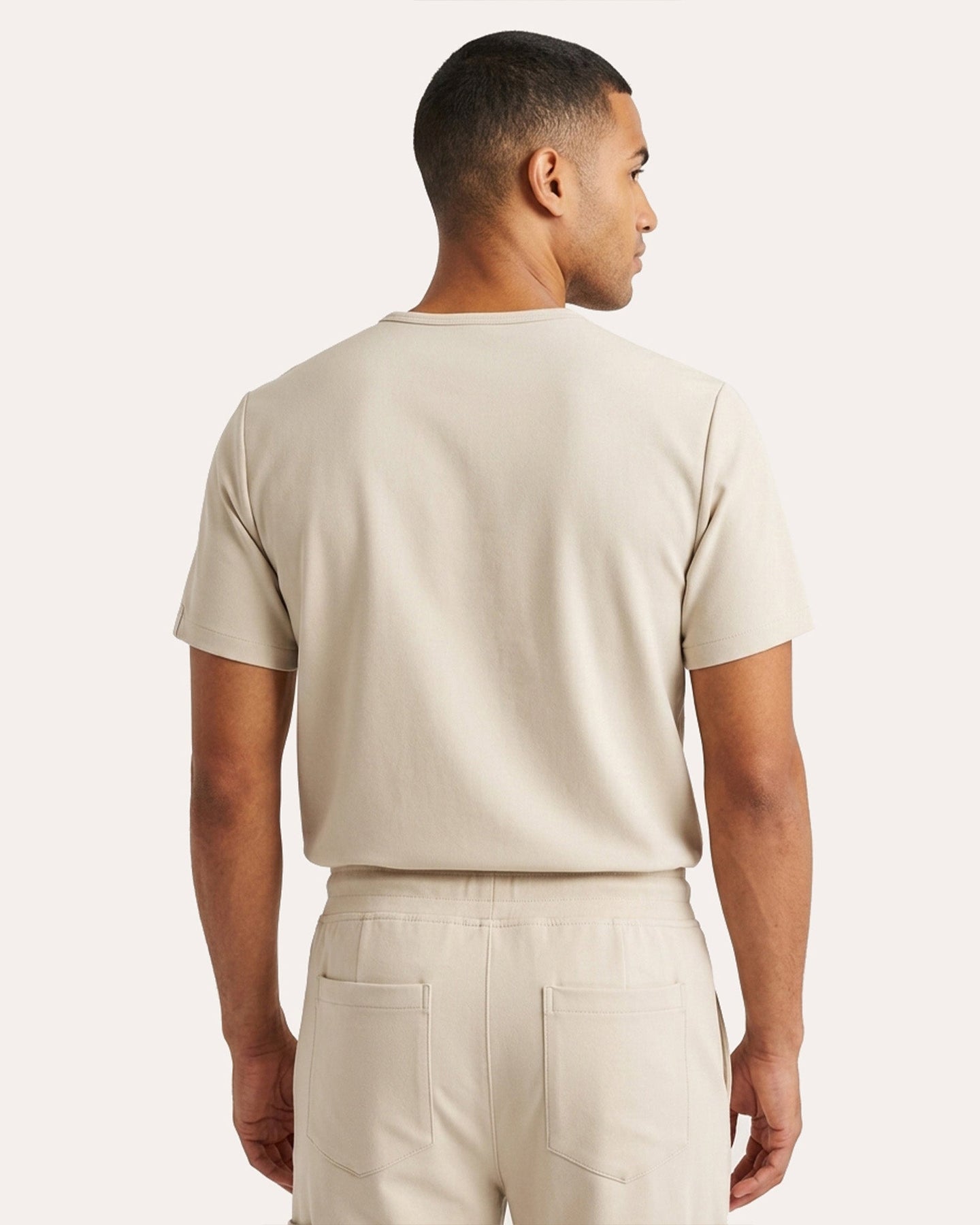 Men's One-Pocket V-neck Scrub Top Birch - Scrubloop