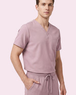 Men's One-Pocket V-neck Scrub Top Blossom - Scrubloop