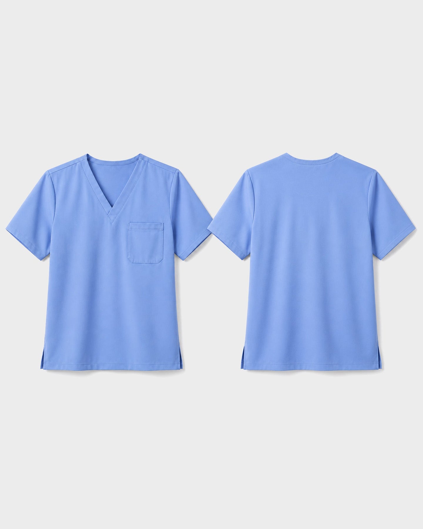 Men's One-Pocket V-neck Scrub Top Ceil Blue - Scrubloop