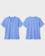 Men's One-Pocket V-neck Scrub Top Ceil Blue - Scrubloop