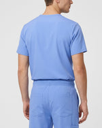 Men's One-Pocket V-neck Scrub Top Ceil Blue - Scrubloop