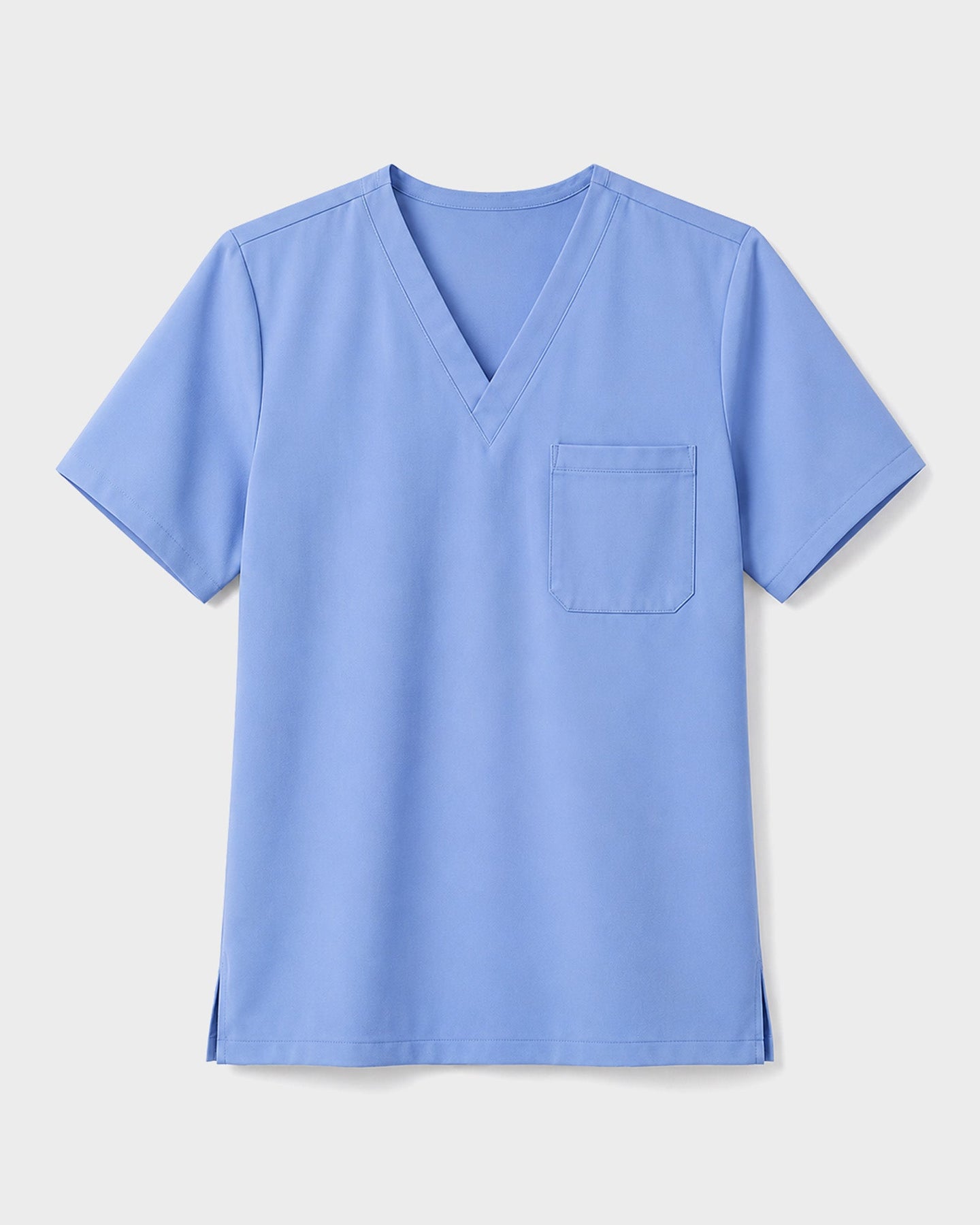 Men's One-Pocket V-neck Scrub Top Ceil Blue - Scrubloop