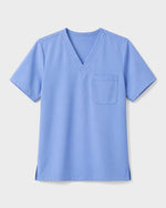 Men's One-Pocket V-neck Scrub Top Ceil Blue - Scrubloop