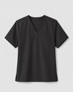 Men's One-Pocket V-neck Scrub Top Charcoal - Scrubloop