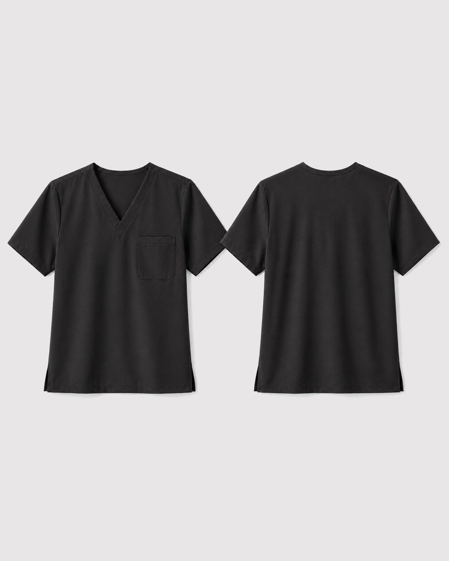 Men's One-Pocket V-neck Scrub Top Charcoal - Scrubloop