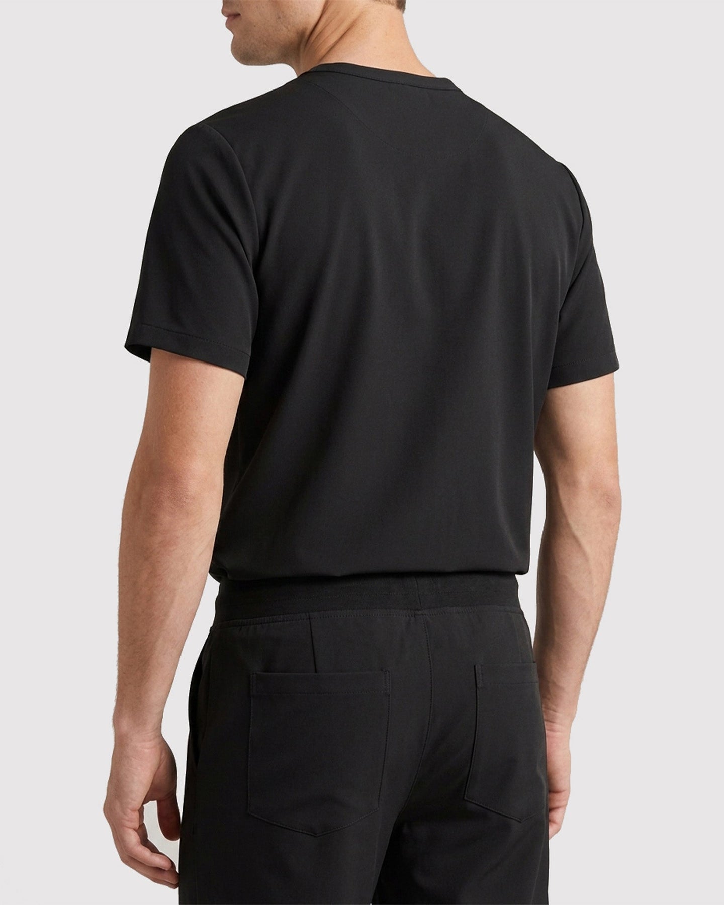 Men's One-Pocket V-neck Scrub Top Charcoal - Scrubloop