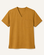 Men's One-Pocket V-neck Scrub Top Cider - Scrubloop
