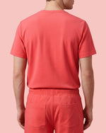 Men's One-Pocket V-neck Scrub Top Coral - Scrubloop