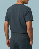 Men's One-Pocket V-neck Scrub Top Dark Harbor - Scrubloop
