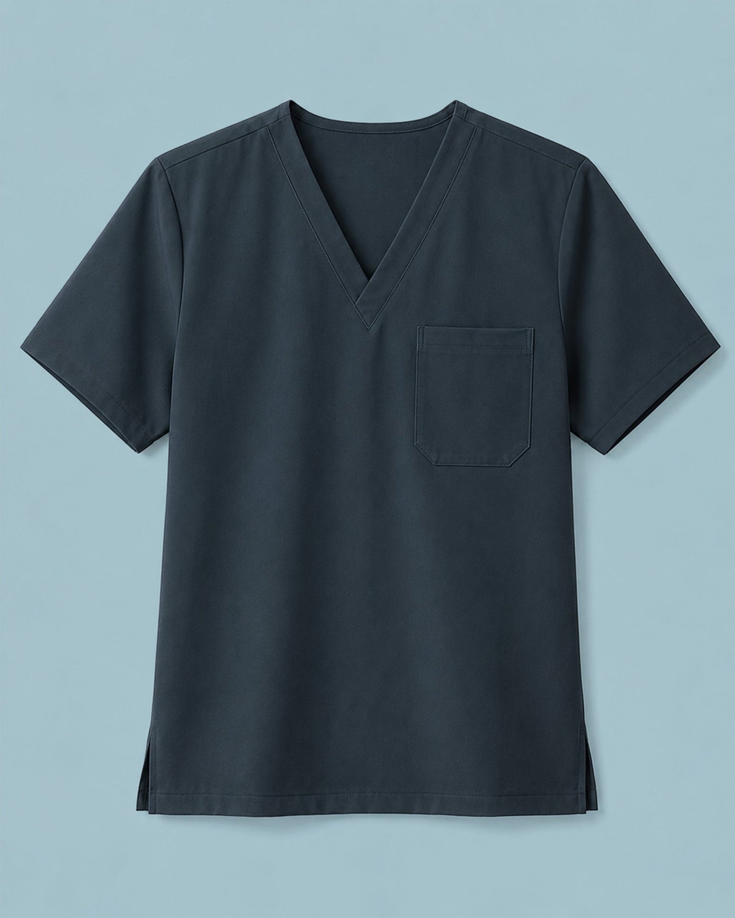 Men's One-Pocket V-neck Scrub Top Dark Harbor - Scrubloop