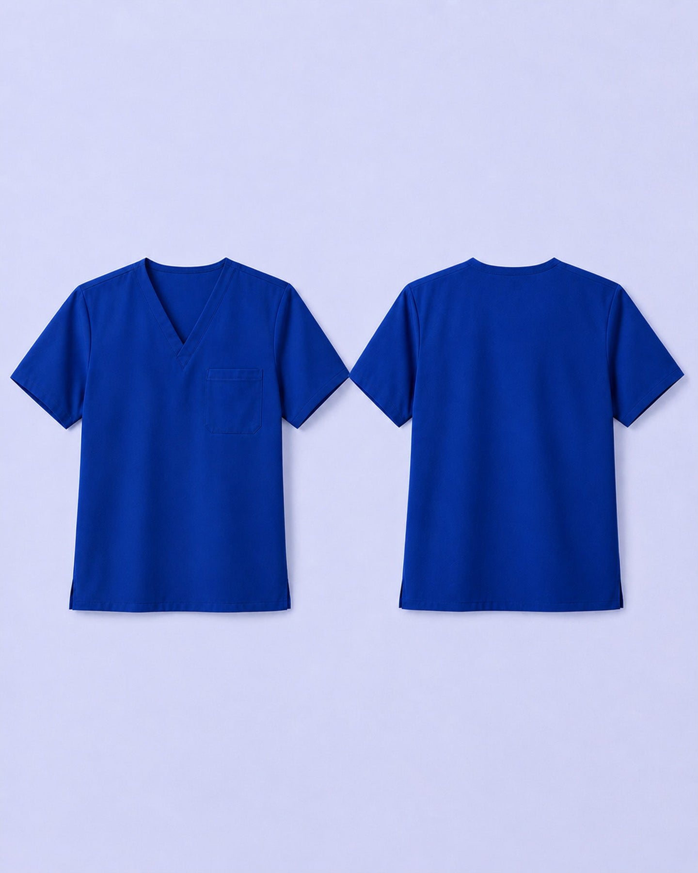 Men's One-Pocket V-neck Scrub Top Galaxy Blue - Scrubloop