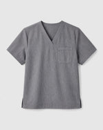 Men's One-Pocket V-neck Scrub Top Heather Gray - Scrubloop