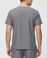 Men's One-Pocket V-neck Scrub Top Heather Gray - Scrubloop