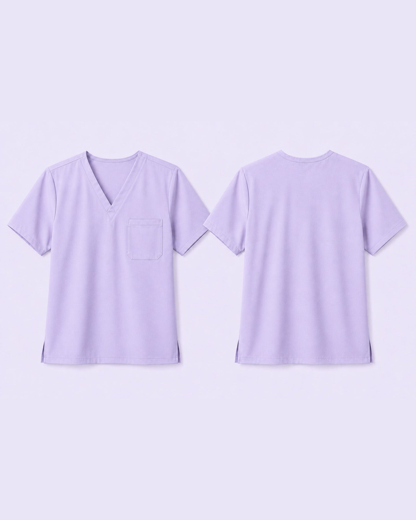 Men's One-Pocket V-neck Scrub Top Lavender - Scrubloop