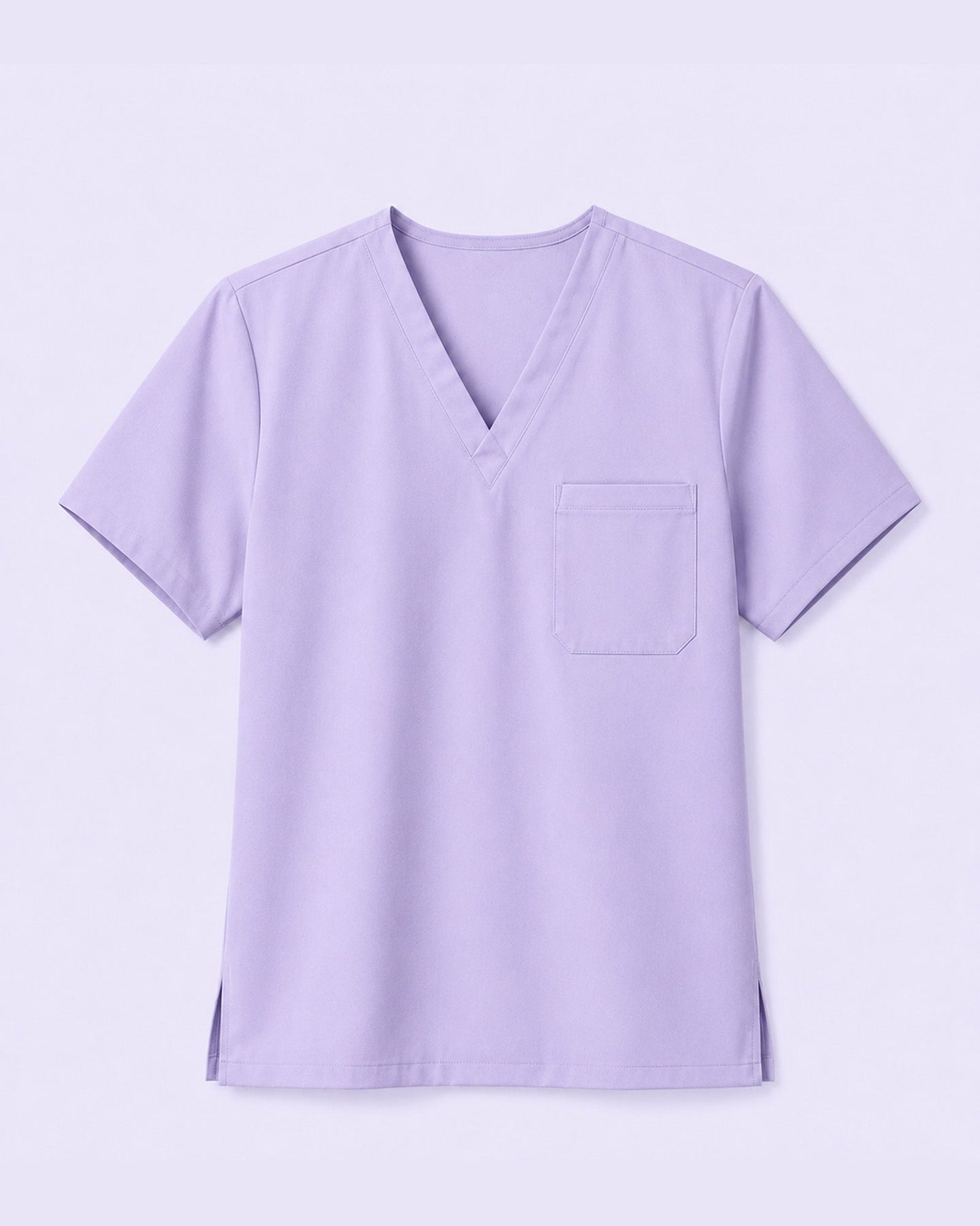 Men's One-Pocket V-neck Scrub Top Lavender - Scrubloop