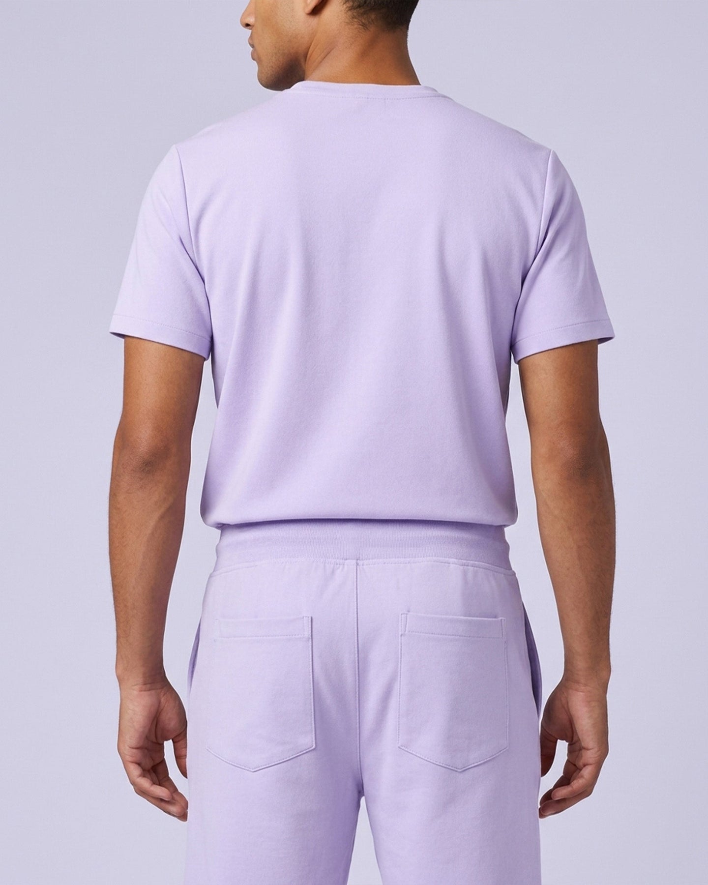 Men's One-Pocket V-neck Scrub Top Lavender - Scrubloop