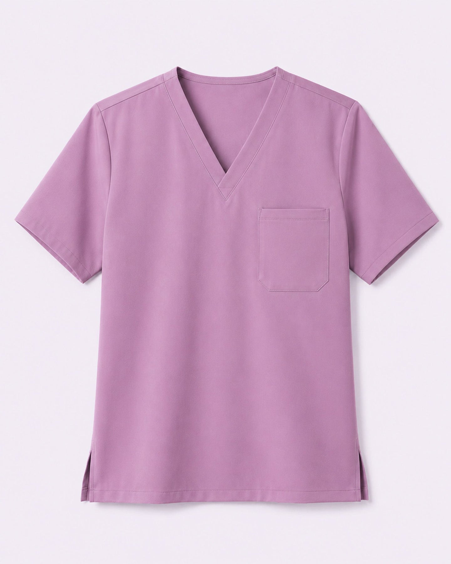 Men's One-Pocket V-neck Scrub Top Lilac - Scrubloop