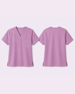 Men's One-Pocket V-neck Scrub Top Lilac - Scrubloop