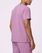 Men's One-Pocket V-neck Scrub Top Lilac - Scrubloop