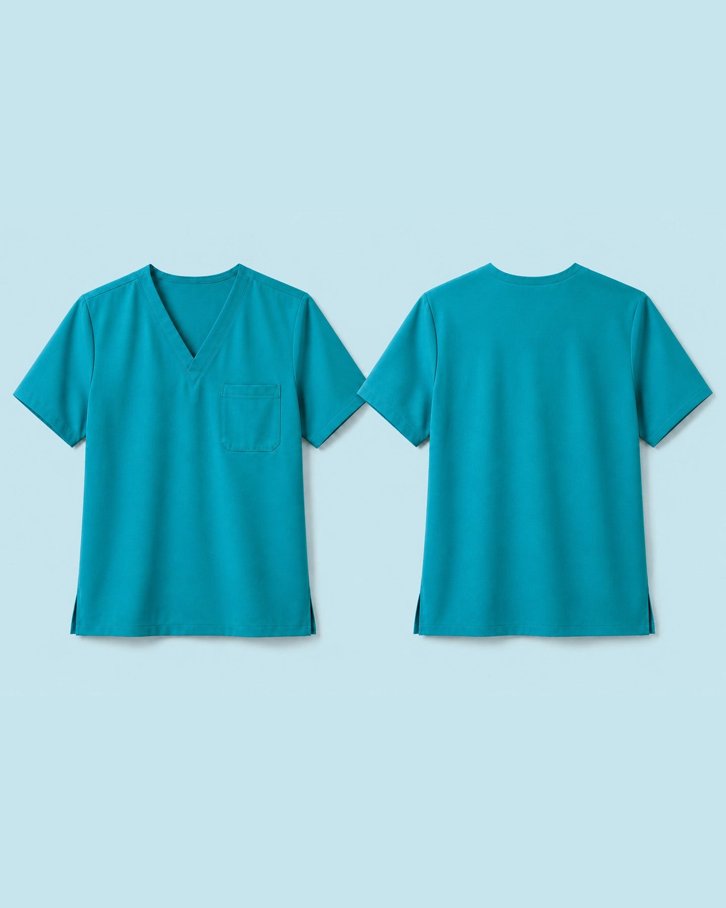 Men's One-Pocket V-neck Scrub Top Marina - Scrubloop