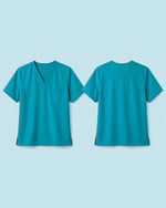 Men's One-Pocket V-neck Scrub Top Marina - Scrubloop