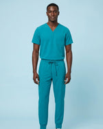 Men's One-Pocket V-neck Scrub Top Marina - Scrubloop