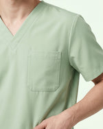 Men's One-Pocket V-neck Scrub Top Mint - Scrubloop