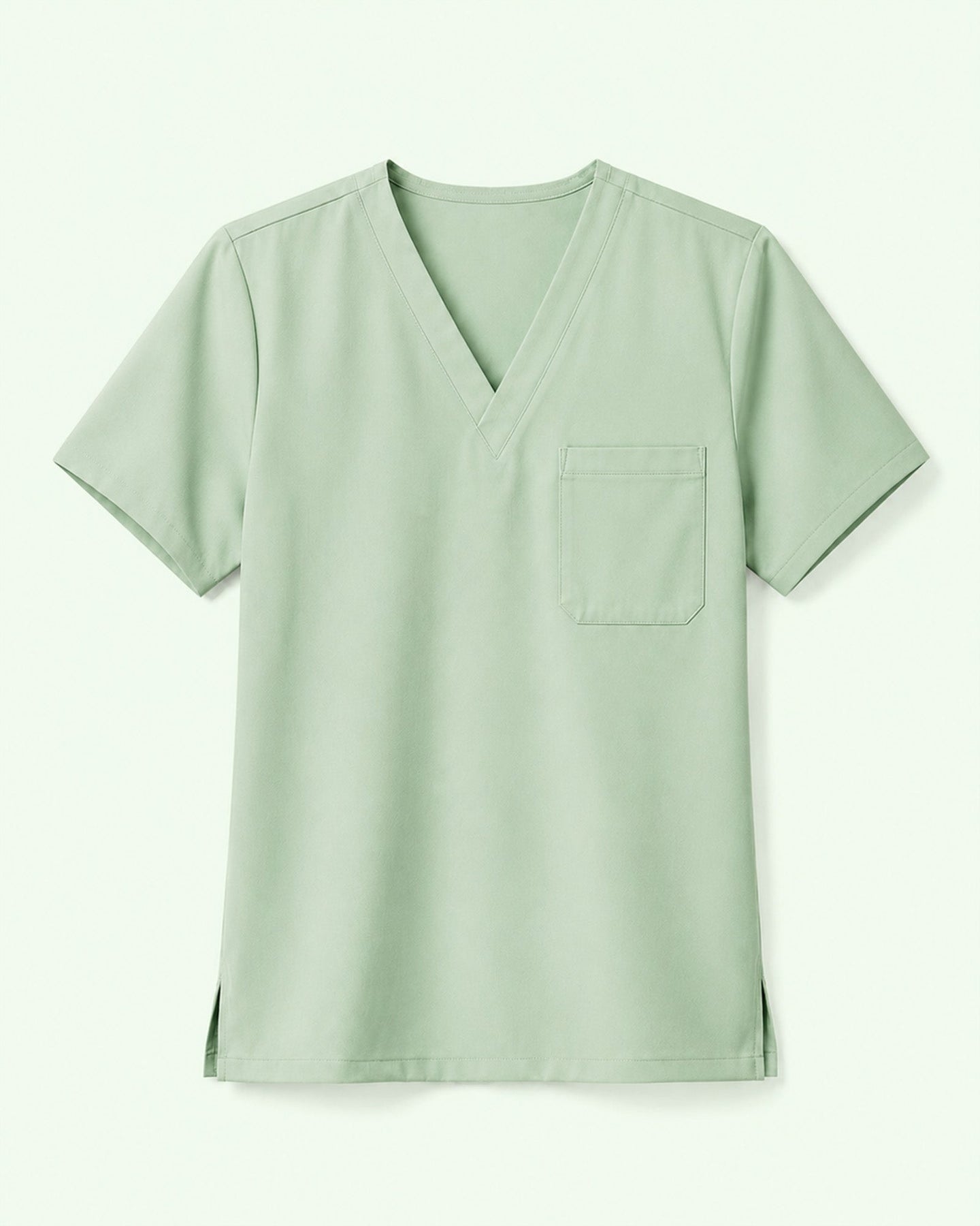 Men's One-Pocket V-neck Scrub Top Mint - Scrubloop