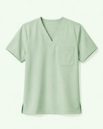 Men's One-Pocket V-neck Scrub Top Mint - Scrubloop
