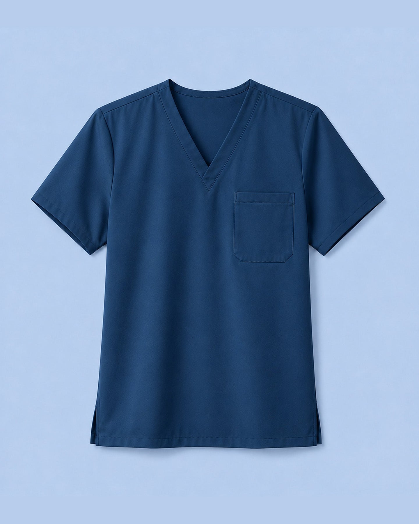 Men's One-Pocket V-neck Scrub Top Ocean - Scrubloop