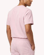 Men's One-Pocket V-neck Scrub Top Rose Quartz - Scrubloop