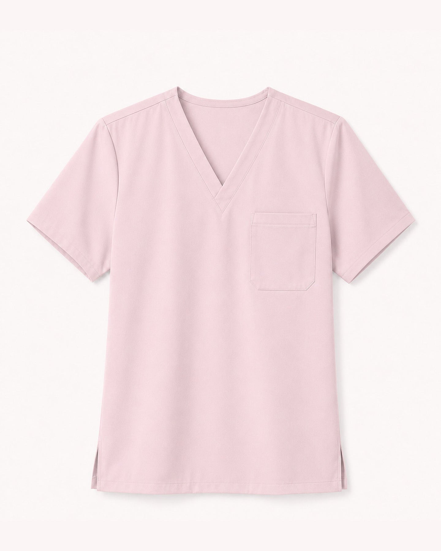 Men's One-Pocket V-neck Scrub Top Rose Quartz - Scrubloop