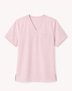 Men's One-Pocket V-neck Scrub Top Rose Quartz - Scrubloop