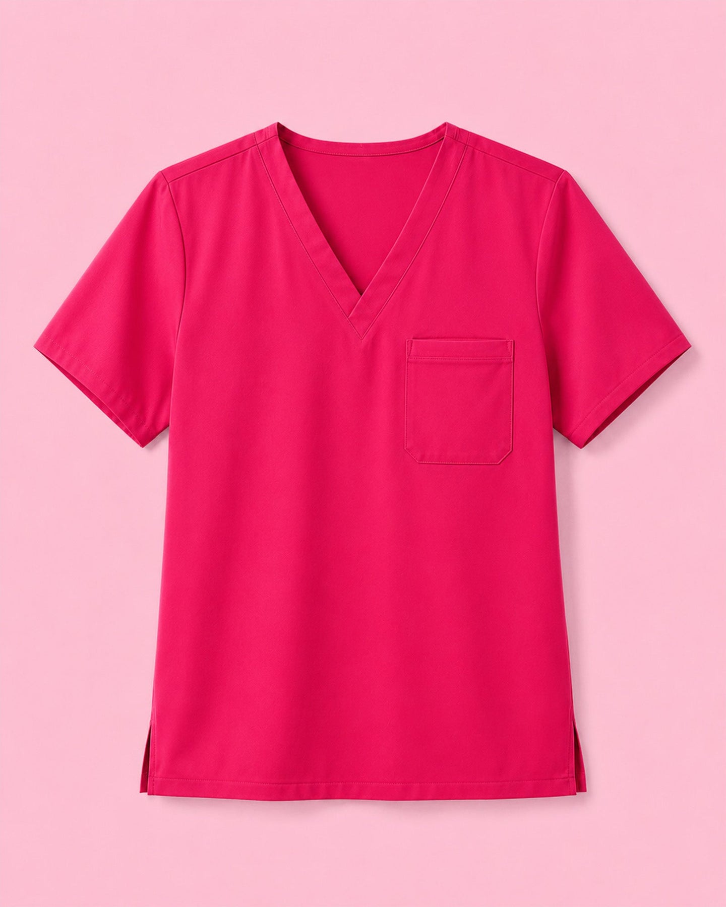 Men's One-Pocket V-neck Scrub Top Sangria - Scrubloop