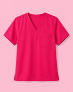 Men's One-Pocket V-neck Scrub Top Sangria - Scrubloop