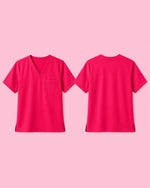 Men's One-Pocket V-neck Scrub Top Sangria - Scrubloop
