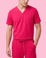 One-Pocket V-neck Top Sangria