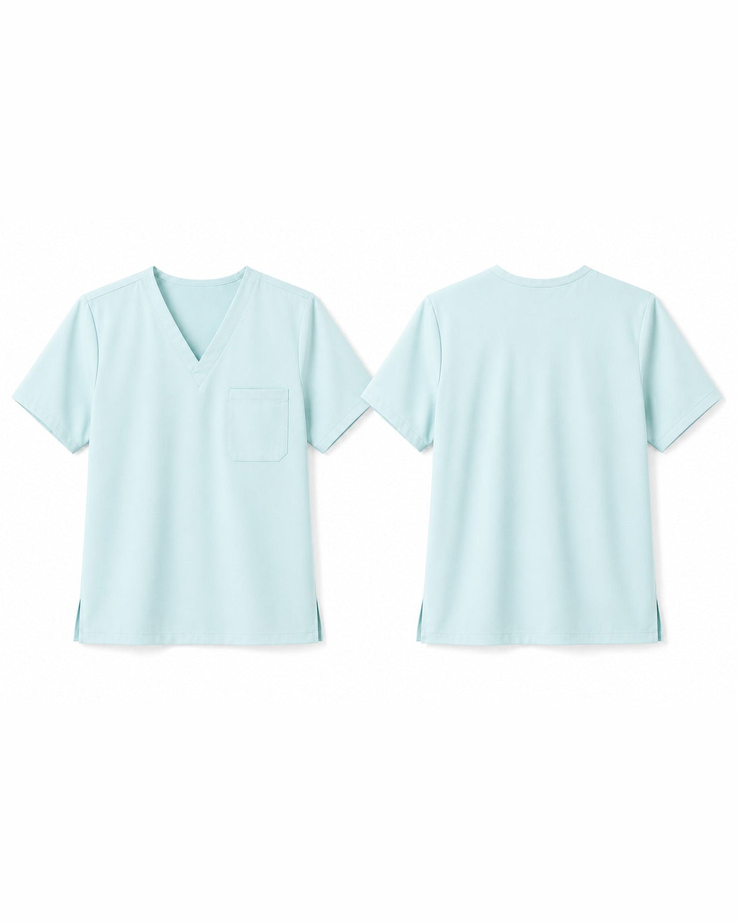 Men's One-Pocket V-neck Scrub Top Sky Blue - Scrubloop