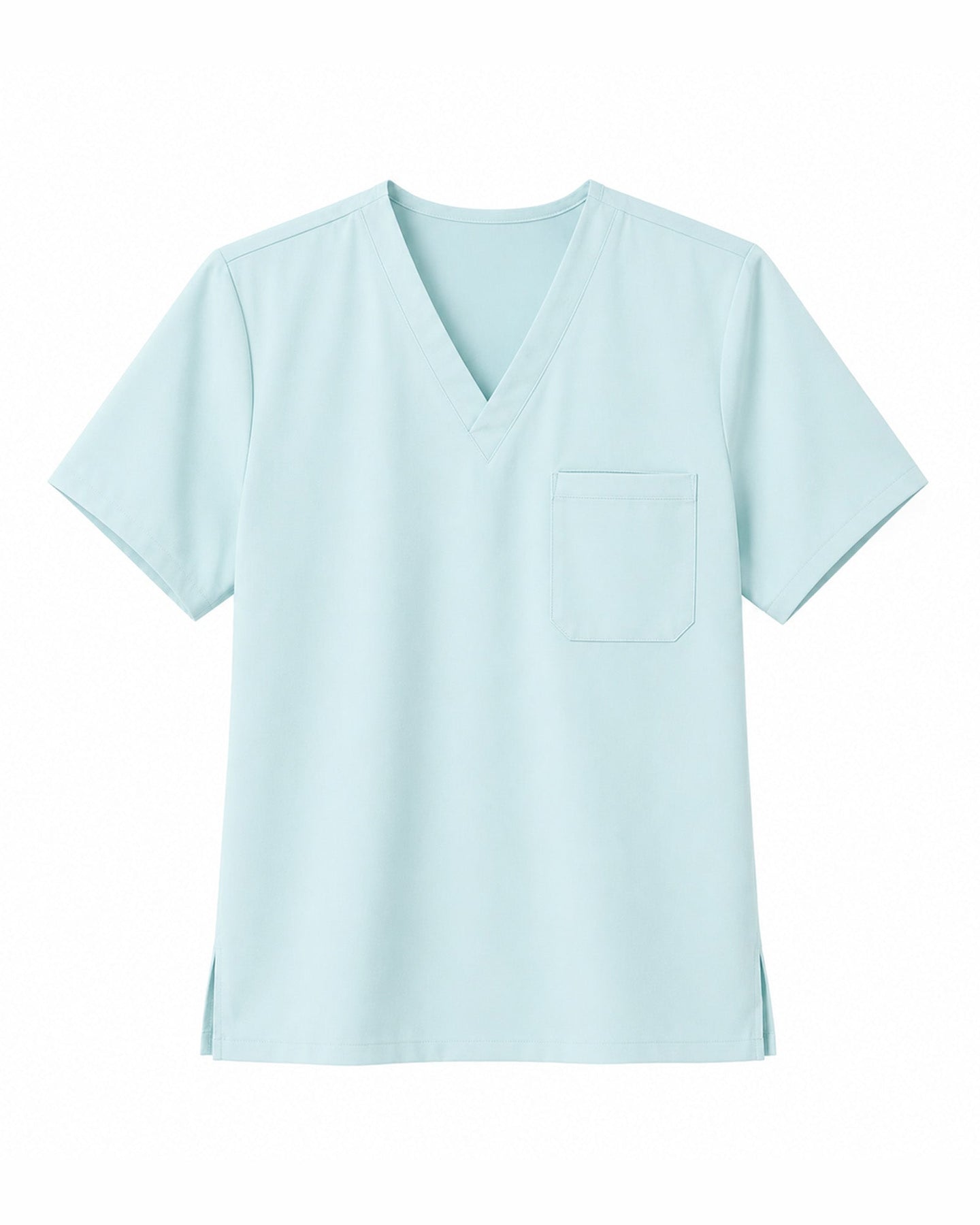 Men's One-Pocket V-neck Scrub Top Sky Blue - Scrubloop